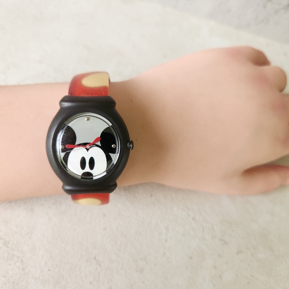 Disney Mickey Mouse SNAP Watch Blur Silicone Band Working Mens Womens - Picture 3 of 12